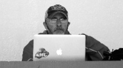 Nadeau back on the keyboard inputting another volleyball match.